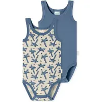 Schiesser 2er-Set: Bodys in Creme/ Blau | Gr.: 56