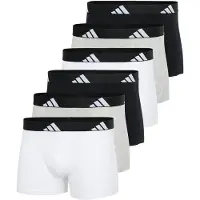 Adidas Herren Boxershorts, 6er Pack - Trunks, Active Flex Cotton, Logo, einfarbig