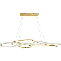 Nova Luce NUDOS LED Pendelleuchte Gold 158W Warmweiss 150x80x150cm dimmbar 9289083