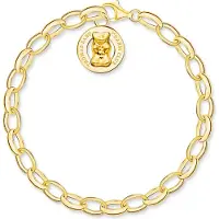 Thomas Sabo Charm-Armband "x HARIBO Schmuck: Charm-Armband" Gr. 17, gold (gelbgoldfarben), Armbänder, Damen, 17, Silber 925 (recycelt), Charm-Armband