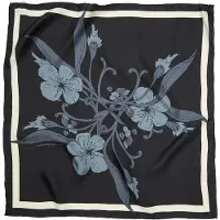 Becksöndergaard Damen Schals Magna Flower Sia Scarf - Zwart - Größe ONESIZE