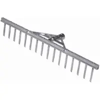 Siena Garden Gartentalente Rechen 62 cm, Gerätekopf aus Stahl pulverbeschichtet in anthrazit