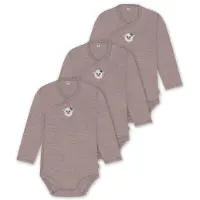 Normani Outdoor Sports 3er Pack Merino Baby-Body in Rosa | Gr.: 74