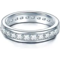 Trilani Ring - Sterling Silber Ring Zirkonia - Gr. 54 - in Silber - für Damen
