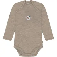 Normani Outdoor Sports Baby Merino Body Langarm Auckland in Beige | Gr.: 56