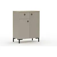 Ebuy24 trendteam Garderobe Lucrezia Garderobenkommode Kaschmir/Silverjack Oak, B/H/T ca. 70/93/41 cm