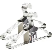 Sotech 10er Set Design Kleiderbügel Edelstahl 450 x 193 mm mit Haken