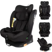 Bebies First Entour I-Size Kindersitz 0–36 kg (40–150 cm) – Mitwachsender Autositz Gruppe 0/1/2/3 – Rückwärts & Vorwärts nutzbar – Schwarz