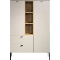 Trendteam Wohnen Sao Paulo Highboard Kaschmir/Evoke Eiche B/H/T ca. 93/140/42 cm