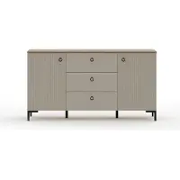 Ebuy24 trendteam Wohnen Lucrezia Sideboard Kaschmir/Silverjack Oak, B/H/T ca. 150/81/41 cm
