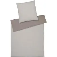 Elegante Soft-Flanell Bettwäsche Tender marone 155x220 cm + 80x80 cm