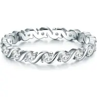 Trilani Ring - Sterling Silber Ring Zirkonia - Gr. 54 - in Silber - für Damen