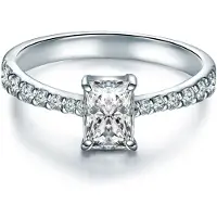 Trilani Ring - Sterling Silber Ring Zirkonia - Gr. 58 - in Silber - für Damen
