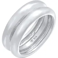 Elli Ring Bandring Double Unisex 925 Ring Elli Premium Silber