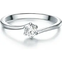 Trilani Ring - Sterling Silber Ring Zirkonia - Gr. 49 - in Silber - für Damen