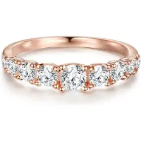 Trilani Ring - Sterling Silber Ring Zirkonia - Gr. 47 - in Gold - für Damen