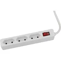 As Schwabe as-Schwabe Euro-Steckdosenleiste 3-fach 1,4m Leitung 230V Ein-Ausschalter IP20