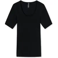 Schiesser T-Shirt Damen 200764 Luxury Black-XL