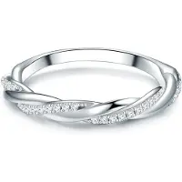 Trilani Ring - Sterling Silber Ring Zirkonia - Gr. 50 - in Silber - für Damen