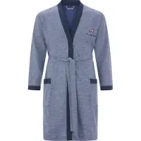 Jan Vanderstorm Hausanzug "Morgenmantel SOGIR", Herren, Gr. 3XL, blau, Obermaterial: 60% Baumwolle CO. 40% Polyester COOLMAX PES(Coolmax)., Homewear-Sets Hausanzug