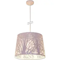 Näve Pendelleuchte "White Wood", weiß, 1, Ø 35cm H: 110cm, Leuchten, Schirm mit Astdekor weiß 1xE27 Höhe 110cm mx. 60W, Pendelleuchte