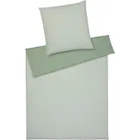 Elegante Soft-Flanell-Bettwäsche-Garnitur Tender Farbe Tannengrün Größe 135x200+40x80 AL