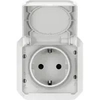 Legrand 069640L Plexo New Einsatz Schutzkontakt-Steckdose Steckklemmen, EB, IP44 IK08, Ultraweiß