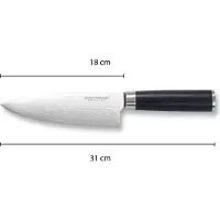 Echtwerk Damastmesser, (1 tlg.), Kochmesser, Küchenmesser aus hochwertigem Damaststahl, Klinge 18 cm