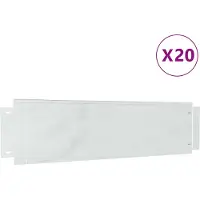 vidaXL Rasenkanten 20 stk. 100 x 25 x 0,07 cm Verzinkter Stahl Silber