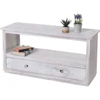 Mendler Couchtisch Wohnzimmertisch Beistelltisch, Shabby-Look, Vintage weiß