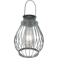 Naeve LED Solarleuchte "Balubo" LED-Modul Warmweiß Solar, incl. Schiebeschalter, Lichtfarbe: warmweiß, Farbe: silber