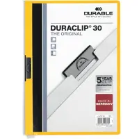 Durable Klemmmappe Duraclip, DIN A4, Kunststoff, mit Clip, gelb
