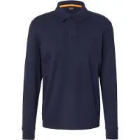 BOSS für Herren. 50527525 Interlock-Poloshirt navy (3XL), Lässig, Baumwolle, Langarm, Marine