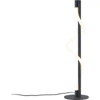 QAZQA Moderne Tischleuchte schwarz inkl. LED 3-Stufen-Dimmbar - Twirl