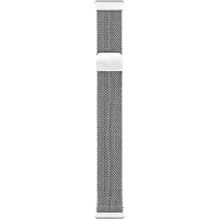 Hirsch 30161434-2-22 Milanaise-Armband für Uhren 22 mm Silberfarben