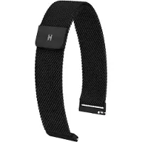 Hirsch 30161450-5-22 Uhrenarmband Milanaise 22 mm Schwarz