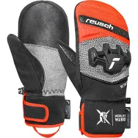 Reusch Worldcup Warrior R-tex XT Junior Mitten black / silver / fluo red (7588) 6