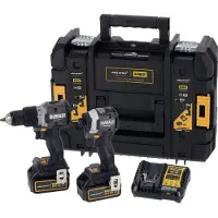 DeWalt Akku-Kombopack 18V , DCD85M u. DCF85M, inkl. 2 x Akkus (18 Volt / 4Ah) und System-Schnellladegerät