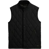 Superdry für Herren. M5012273A Schwarze Steppweste (S), Lässig, Recyceltes Polyester, Nachhaltig