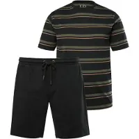 JP 1880 Langer Schlafanzug in schwarz | Gr.: 6XL