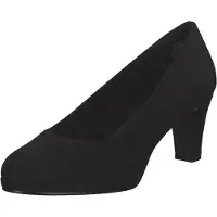 Marco Tozzi Damen Pumps Trichterabsatz samtige Haptik runde Form 2-22450-42, Größe:40 EU, Farbe:Schwarz