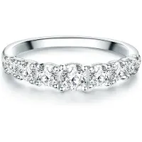 Trilani Ring - Sterling Silber Ring Zirkonia - Gr. 61 - in Silber - für Damen