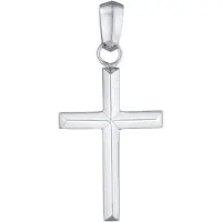 KUZZOI Anhänger 925 Sterling Silber Kreuz in Silber | Gr.: onesize