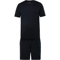 JP 1880 Langer Schlafanzug in klassisch Schwarz | Gr.: 5XL