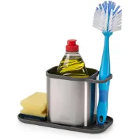 SmartaSaker Küchen-Caddy Duo Steel Sink Tidy Silver