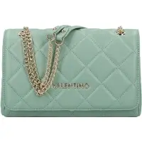 Valentino Schicke grüne Damen-Shopper-Tasche mit Kettengriffen und Logo