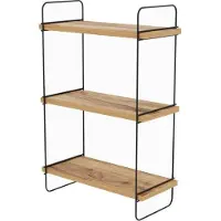 CALICOSY | Wandregal Veralie braun Spanplatte 40x66x20 cm | NADUVI