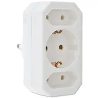 Hapena Euro-Adapter SES weiss 439112xEuro und 1xSchukosteckdose