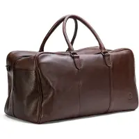 Farmhood Leder Reisetasche Schultertasche Memphis Travel Bag Dark Brown dunkelbraun