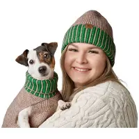 Hunter - Dogcoat Odense 50 + hat, beige/green - (203529)